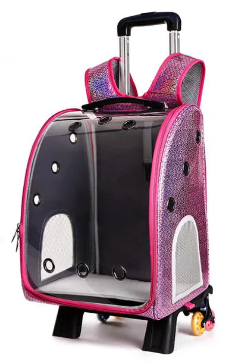 Pet backpack trolley