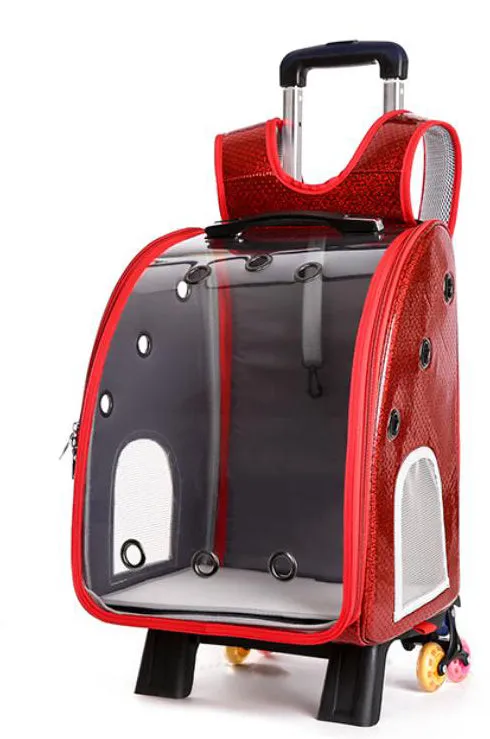 Pet backpack trolley