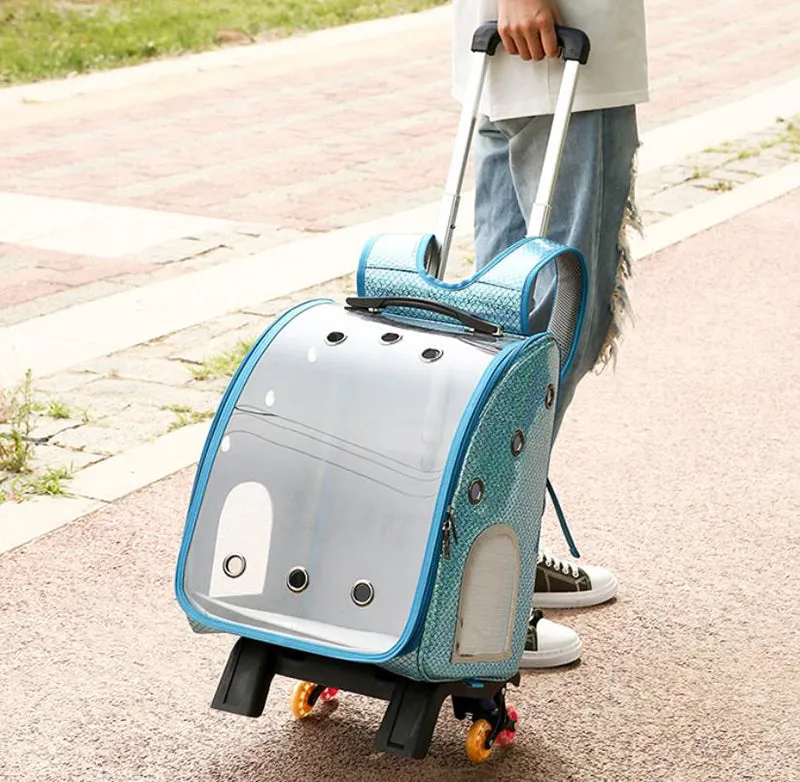 Pet backpack trolley