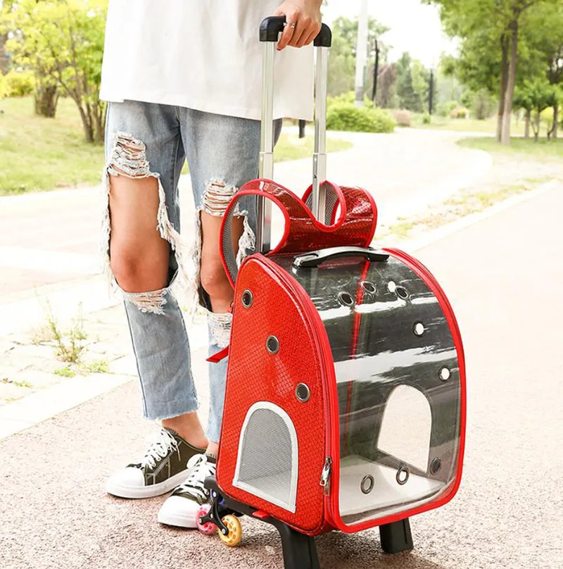 Pet backpack trolley