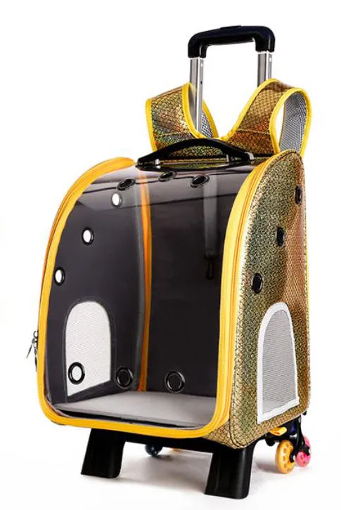 Pet backpack trolley