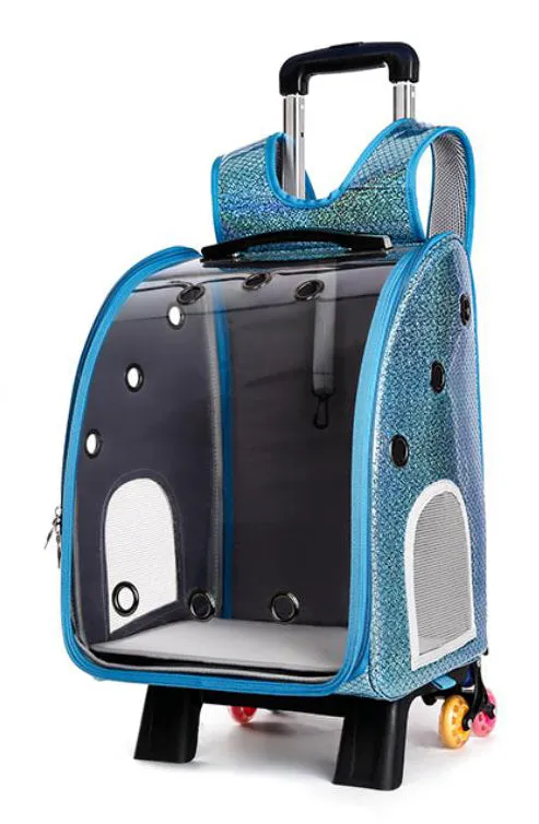 Pet backpack trolley
