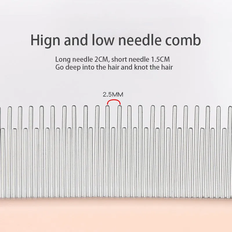 Pet Comb Cat Hair Removal Long Needle Comb Flea Comb Knot Hair Removal Comb Dog Comb Pet Supplies