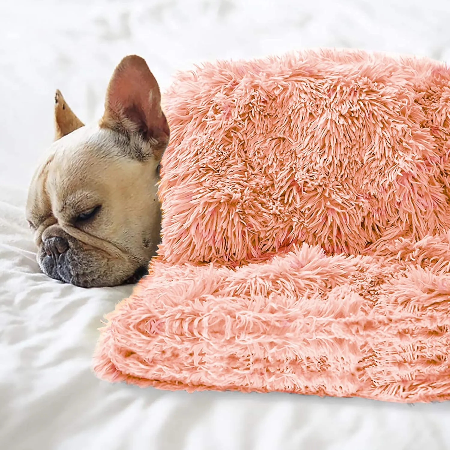 Pet Dog Bed Blankets, Fluffy Fleece Dog Throw Blankets Sleep Mat,Soft Puppy Blankets Cat Kitten, S M L XL,Fuzzy Reversible Sherpa Blanket for Bed, Couch, Sofa, Travel,Washable & Lightweight