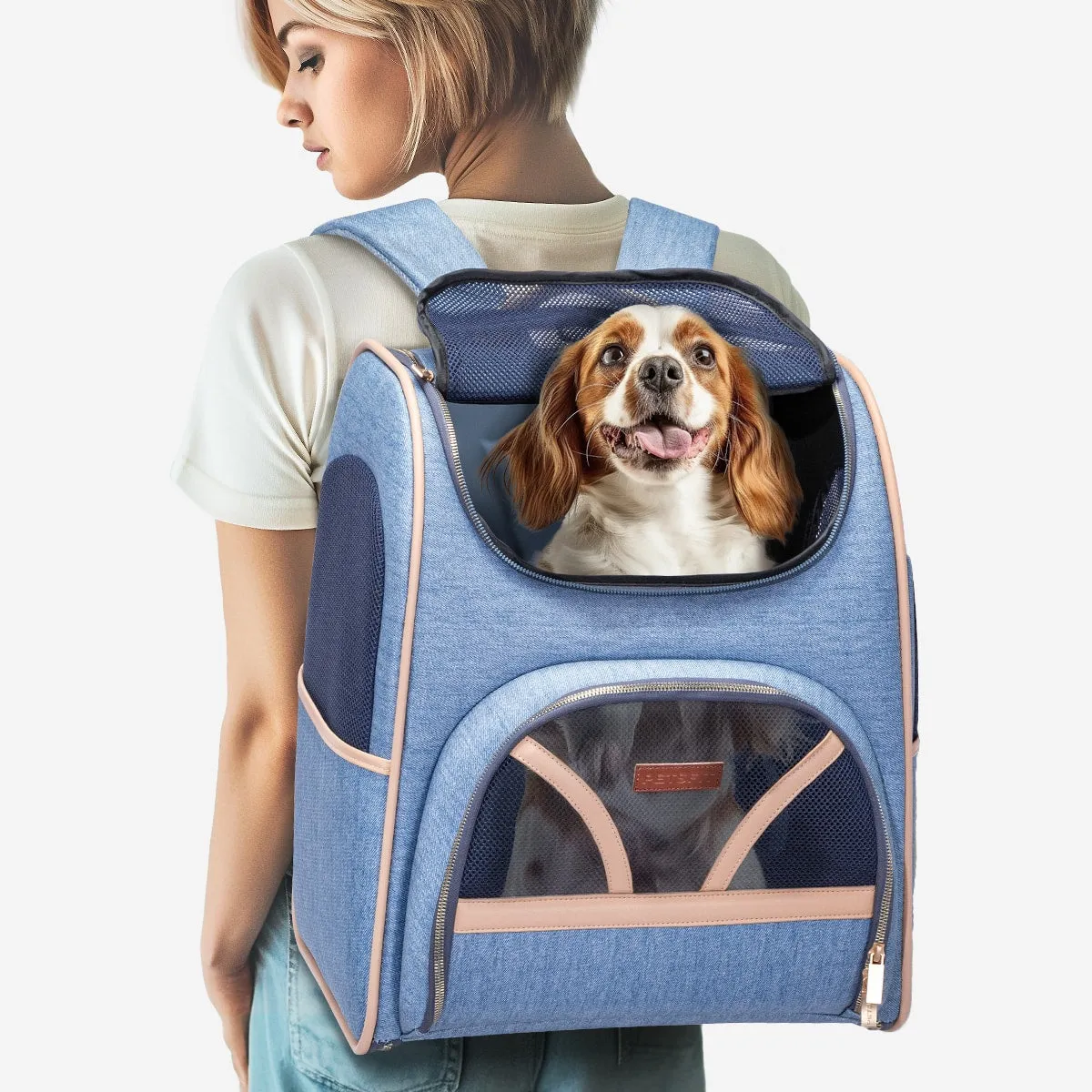 PETSFIT Vira Blazer Denim Backpack for Pets