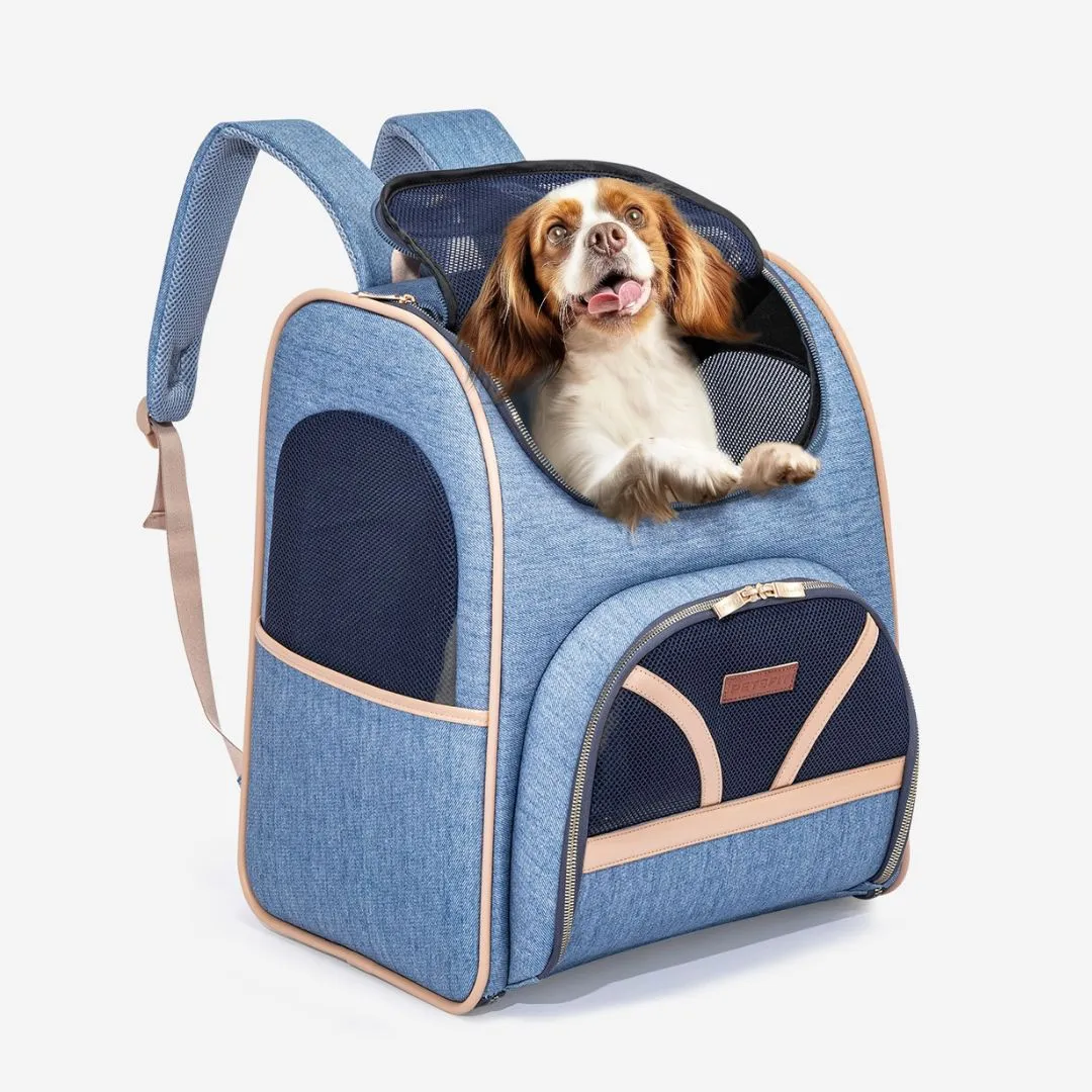 PETSFIT Vira Blazer Denim Backpack for Pets