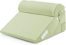 Sasttie Wedge Pillow Set for After Surgery, Adjustable Orthopedic Bed Wedge Pillow Set for Sleeping, Acid Reflux, Back Pain, and Recovery, Sage