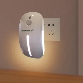 Sensky Motion Sensor Night Light Eye Friendly Front Low Light and Bright Back Light Design Night Lights for Bathroom Hallway (Warm White)