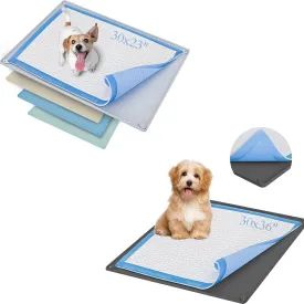 Skywin Dog Puppy Pad Holder Tray 30X23 (Grey)   30x36 (Grey) - Silicone, No Spill Pee Pad Holder for Dogs - Pee Pad Holder Works with Most Training Pads, Easy to Clean and Store