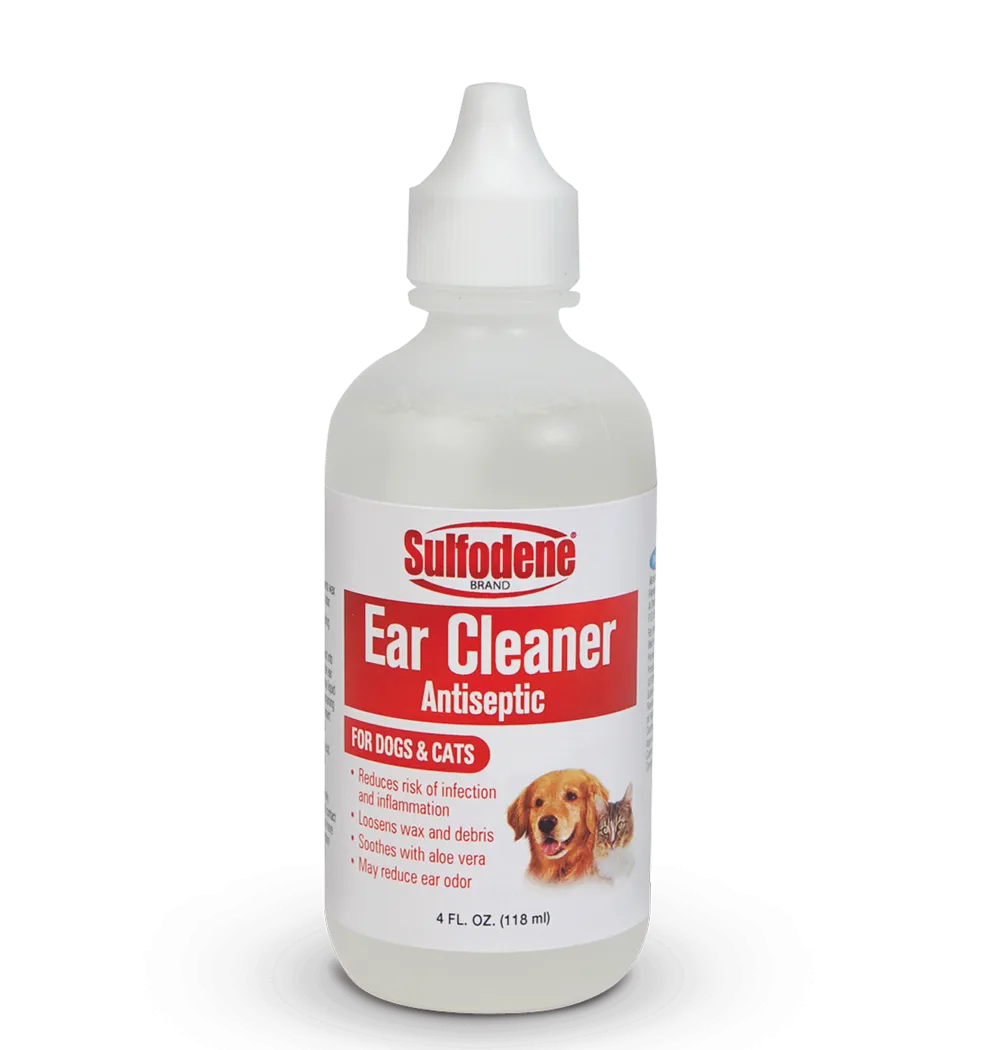 Sulfodene Ear Cleaner Antiseptic For Dogs & Cats, 4-oz