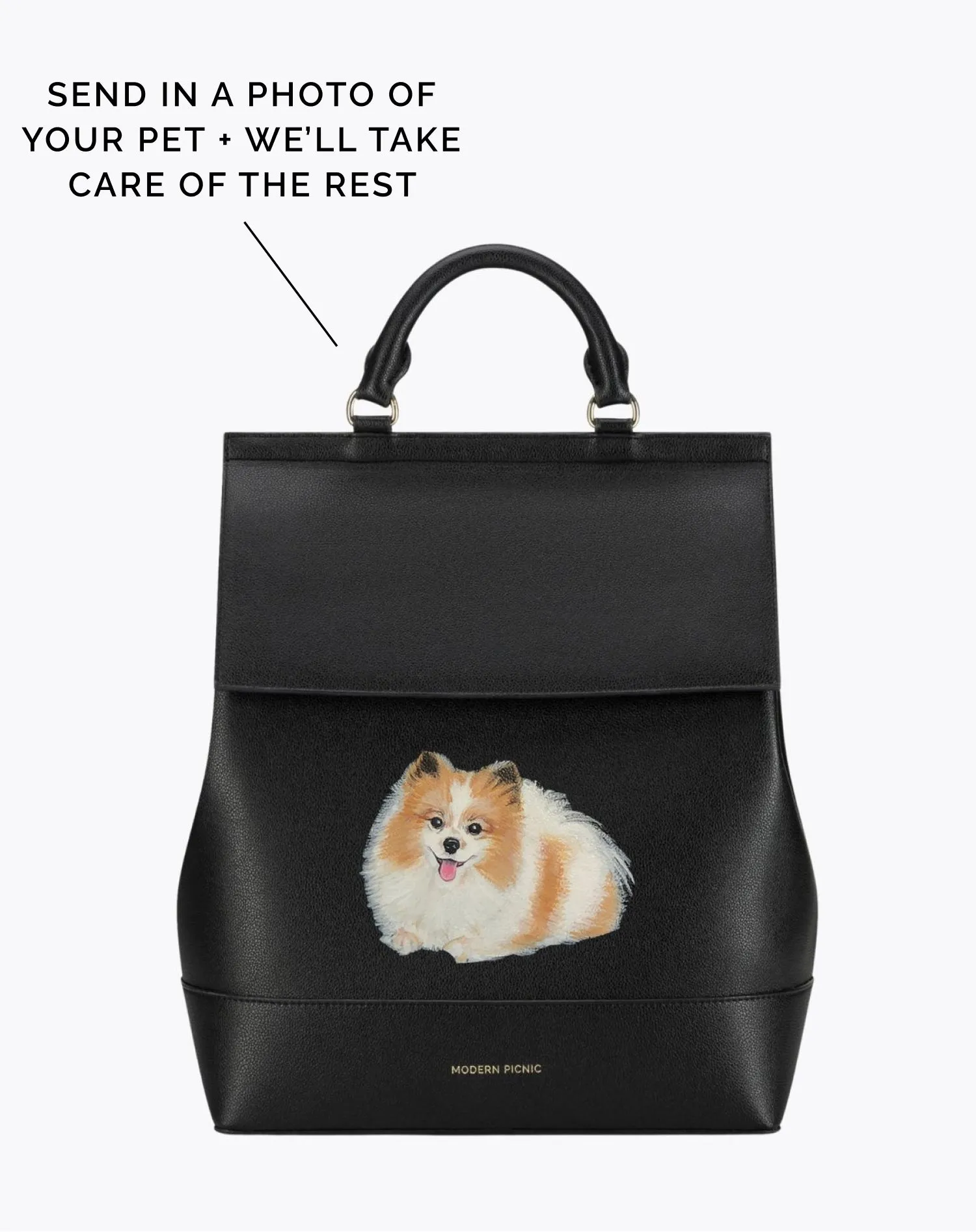 THE PET PORTRAIT BACKPACK - BLACK