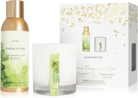 Thymes Fragrance Set - 3 Oz Home Fragrance Mist & 7.5 Oz Aromatic Candle - Eucalyptus