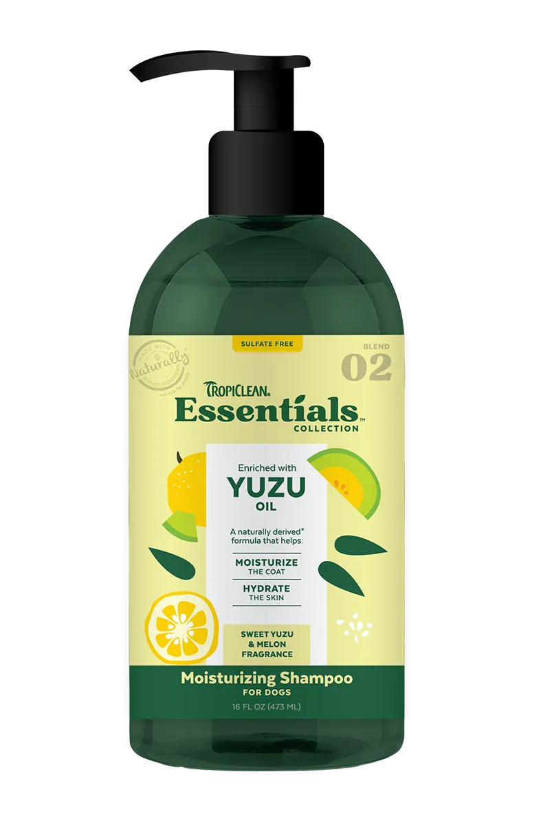 TropiClean Essentials Yuzu Fruit Shampoo for Dogs 16 oz