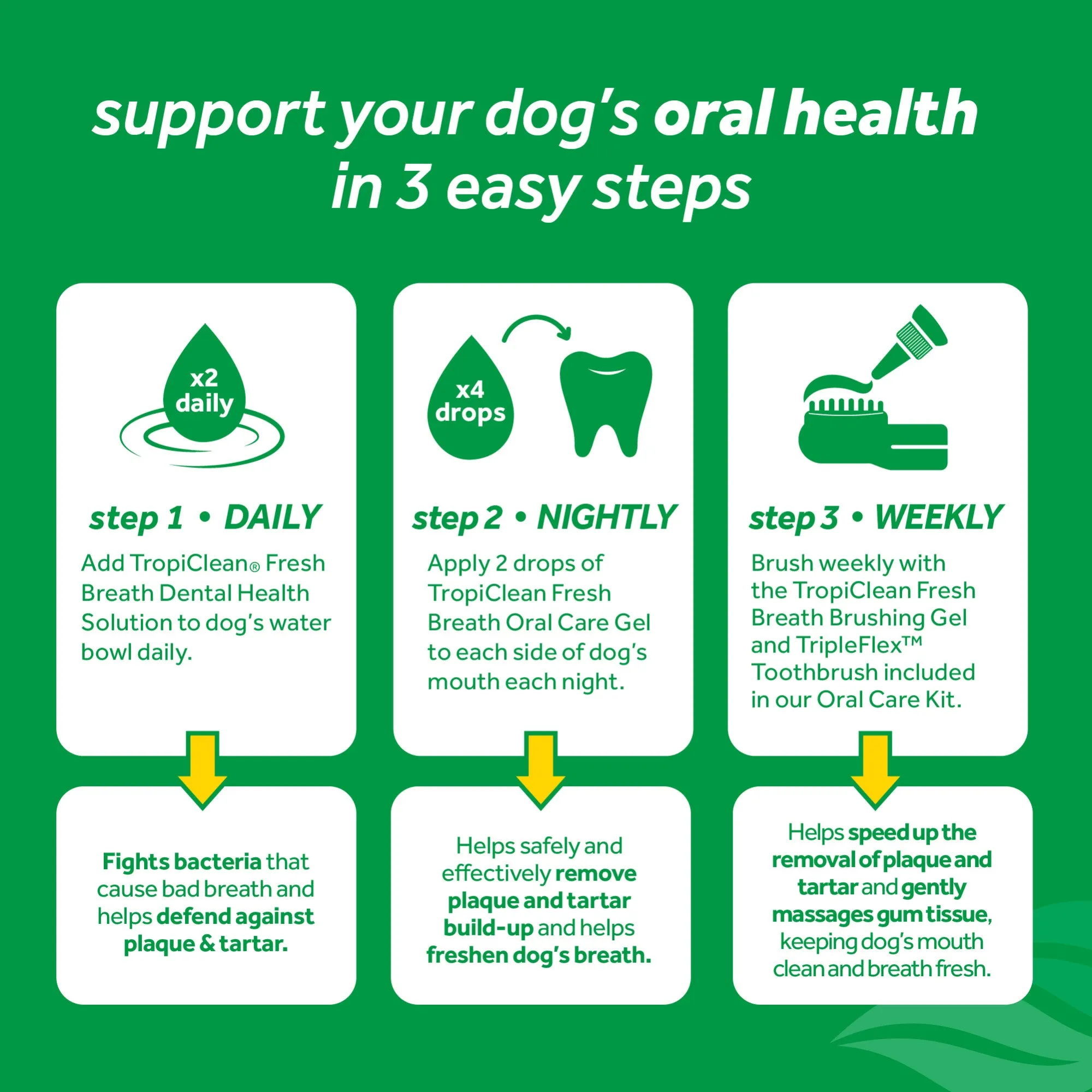 TropiClean Fresh Breath Oral Care Kit Dog