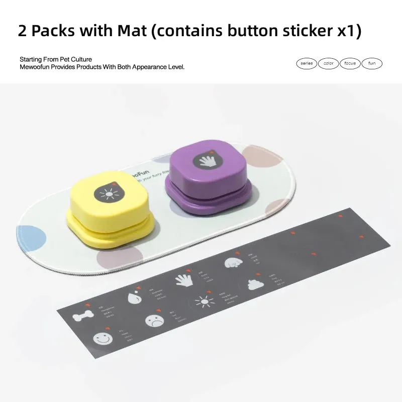 Voice Recording Button Pet Toys | Dog Buttons for Communication | Pet Training Buzzer with Mat | Recordable Talking Button
