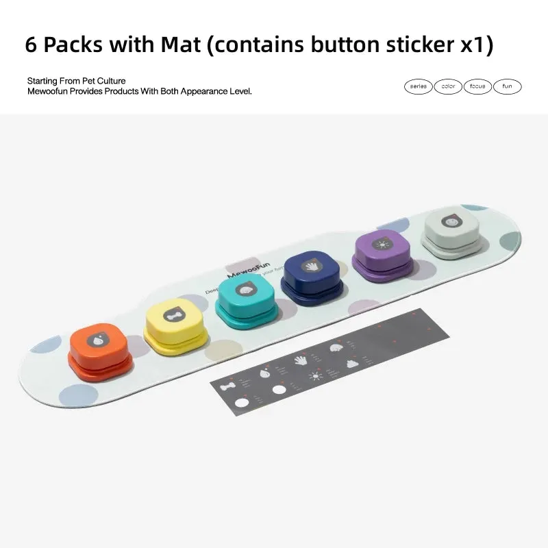 Voice Recording Button Pet Toys | Dog Buttons for Communication | Pet Training Buzzer with Mat | Recordable Talking Button