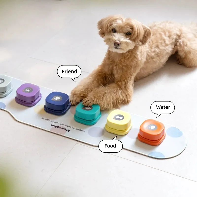 Voice Recording Button Pet Toys | Dog Buttons for Communication | Pet Training Buzzer with Mat | Recordable Talking Button