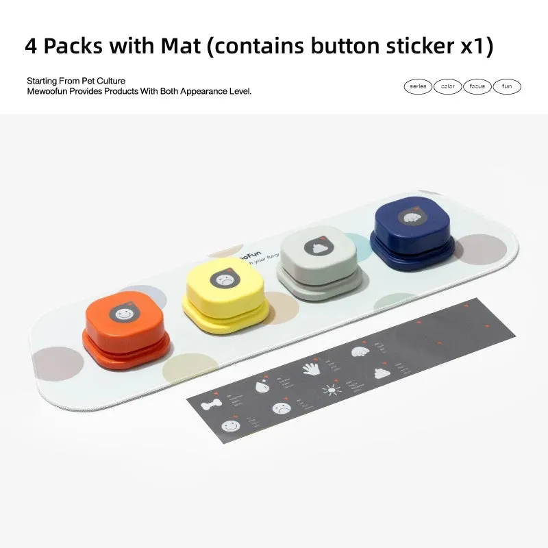 Voice Recording Button Pet Toys | Dog Buttons for Communication | Pet Training Buzzer with Mat | Recordable Talking Button