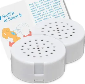 VoiceGift 60 Second Multi-Message Voice Recorder, Record Custom Messages for Plush Toy, Stuffed Bear Toy, Baby Doll Toy, and Pillow - 2 Pack