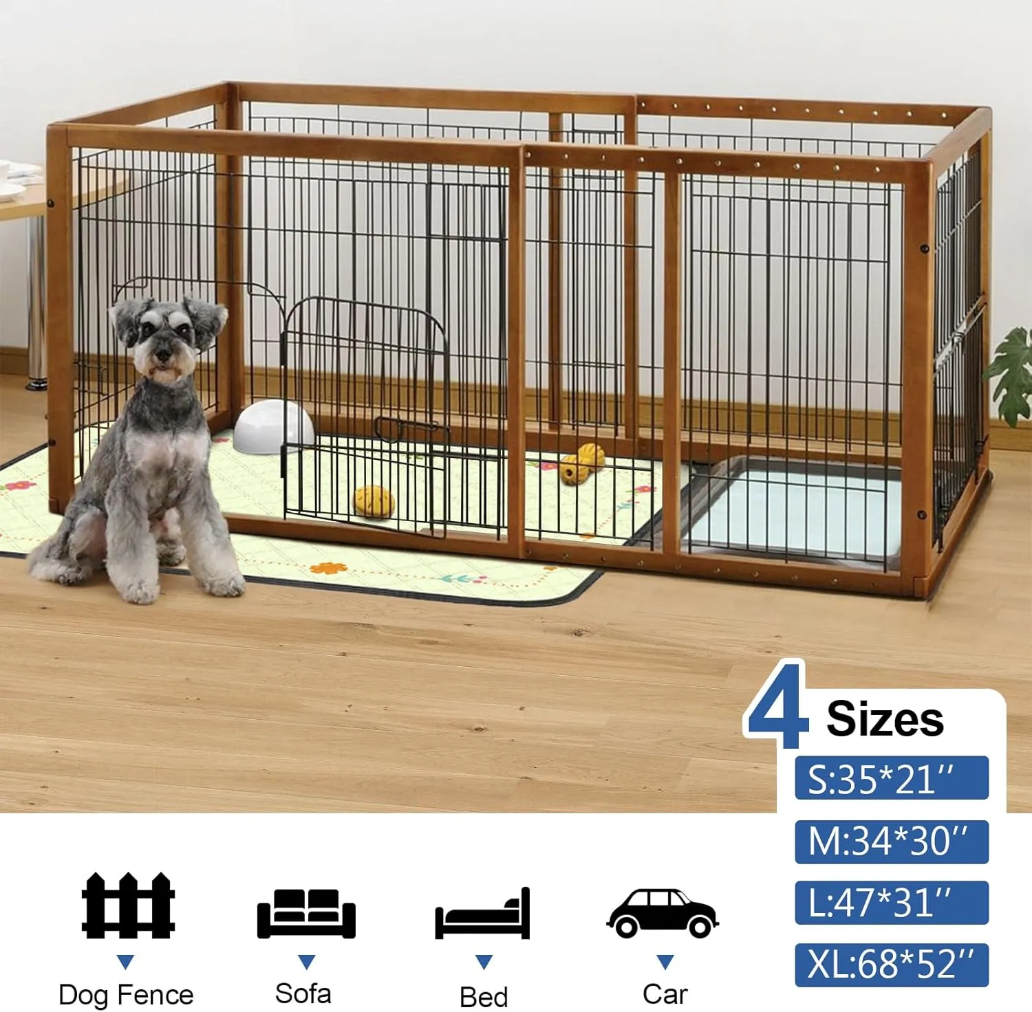 Washable Pee Pads for Dogs,2 Pack Reusable Puppy Pads,Absorbent & Leak-Proof Dog Potty Training Pads, Non Slip Training Mats Suitable for Potty, Playpen,Bed,Crate Liner,Car Seats (Yellow,L:47*31'")